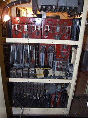 The high tension cabinet after the 4th traction motor switch was added. The cabinet was practically complete by this point. 05/04/08