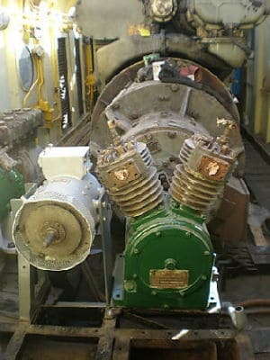 The re-installed traction blower motor and compressor. 16/10/10